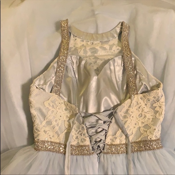 Cinderella Baby Blue or Light Blue with Lace Ball Gown - Picture 8 of 9